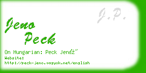 jeno peck business card